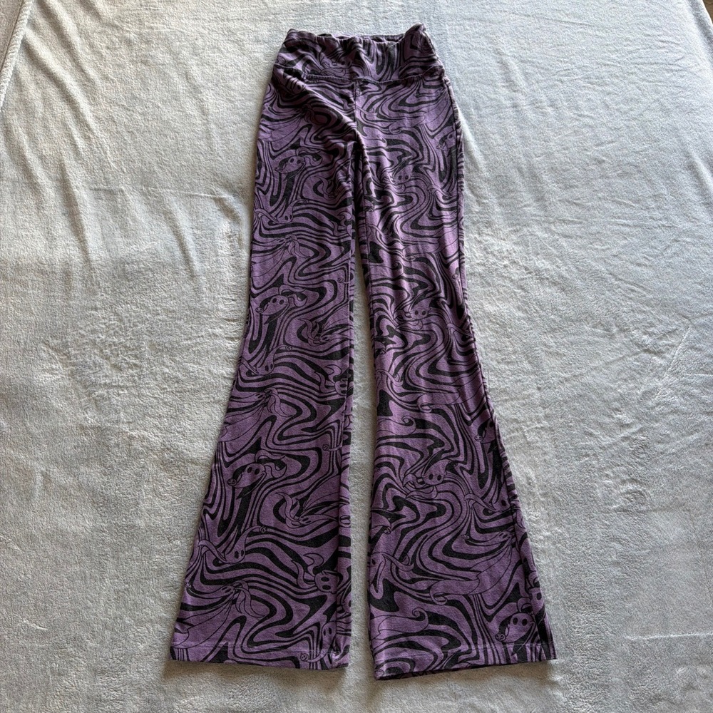 Disney Nightmare Before Christmas Zero Purple Flare Leg Pants XS - AE1607